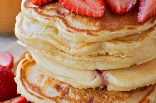 Strawberry Yogurt Pancakes 1